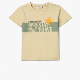 Koton Boys Graphic Printed Pure Cotton T-shirt-image-50
