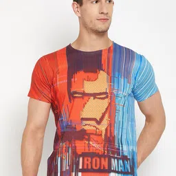 Wear Your Mind Iron Man Printed Round Neck T-shirt-image-61