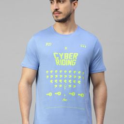 Royal Enfield Round Neck Short Sleeves Typography Printed T-shirt-image-42