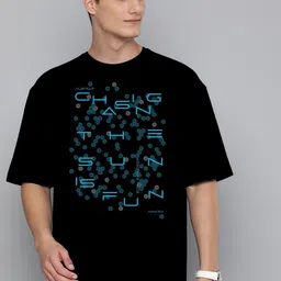 Huetrap Typography Printed Oversized Cotton T-Shirt-image-87