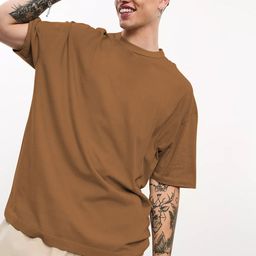 CHKOKKO Men Solid Drop-Shoulder Sleeves Oversized T-shirt-image-55