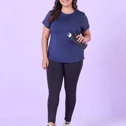 Big Hello - The Plus Life   Round Neck Training or Gym T-shirt-image-29