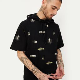 max Boxy Fit Conversational Printed Hooded Casual T-shirt-image-8