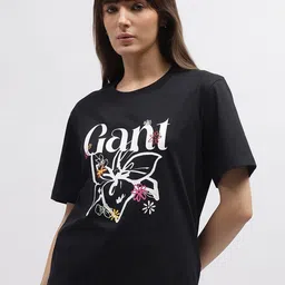 GANT Graphic Printed Round Neck Short Sleeves Cotton Casual T-Shirt-image-29