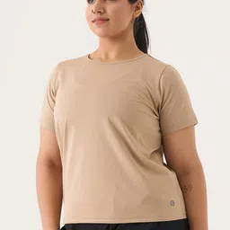 SPIRIT ANIMAL Women Solid Plus Size Round Neck T-shirt-picture-14