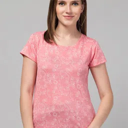 BAESD Floral Printed Cotton Round Neck Short Sleeves Pockets T-shirt-image-76