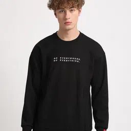 THE BEAR HOUSE Typography Printed Relaxed Fit Pullover-image-95