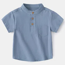 StyleCast Boys Pure Cotton Henley Neck Pockets T-shirt-image-45