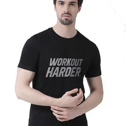 Friskers Men Black Typography Printed T-shirt-image-85