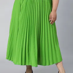 Oxolloxo Plus Size Tiered Midi Skirts-10