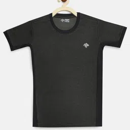 CHIMPRALA Girls Olive Green Running T-shirt-1