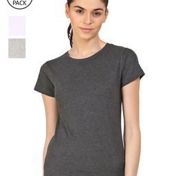 appulse Women Pack of 3 Slim Fit Cotton Running T-shirt-image-107