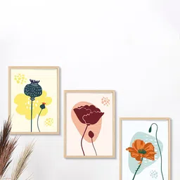 SAF 3-Pcs White Modern Art Painting Framed Wall Art-image-78