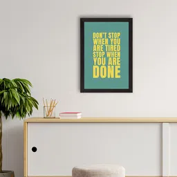 eCraftIndia Green & Yellow Motivational Quote Satin Matt Texture UV Wall Art Painting-image-35