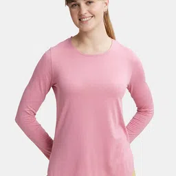 Jockey Micro Modal Cotton Relaxed Fit Solid Round Neck Full Sleeve T-Shirt-image-56