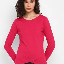 appulse Round Neck Regular Fit Bottom Crossover Cotton T-shirt-image-68