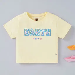 Ed-a-Mamma Girls Typography Printed Cotton T-shirt-image-48