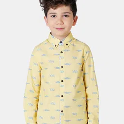 One Friday Boys Printed Casual Pure Cotton Shirt-picture-2