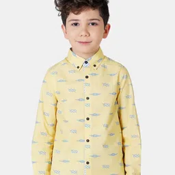 One Friday Boys Conversational Printed Casual Pure Cotton Shirt-52