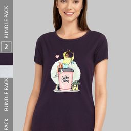 CHOZI Pack Of 2 Printed Cotton Bio Finish T-shirt-picture-3