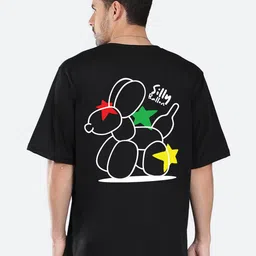 Mad Over Print Graphic Printed Cotton Oversized Casual T-shirt-image-46