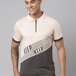 DIXCY SCOTT  Typography Printed Polo Collar Cotton Casual T-shirt-image-60