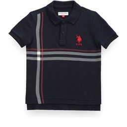 U.S. Polo Assn. Kids Boys Striped Polo Collar Pure Cotton T-shirt-image-75