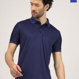 Greylongg Pack Of 2 Self Design Dry Fit Polo Collar Regular Fit T-shirt-image-92