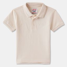 R&B Boys Solid Polo Collar Cotton T-shirt-30