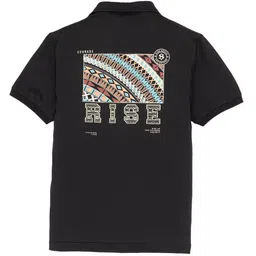 Status Quo Boys Graphic Printed Polo Collar Cotton T-shirt-image-78