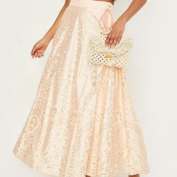 max Floral Printed Flared Maxi Skirts-image-72