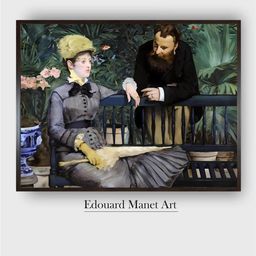 The Art House Black & Blue In the Winter Garden Wooden Framed Painting Wall Art-image-28