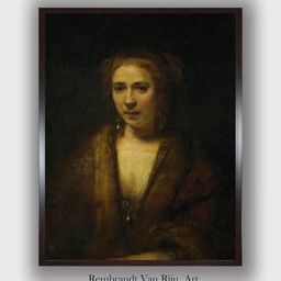 The Art House Green Portrait of Hendrijke Stoffels 1655 Wooden Wall Painting-image-83