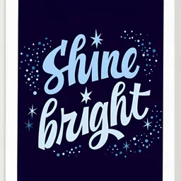 DecorTwist Blue & White Motivational Thoughts Printed Poster Framed Wall Art-18