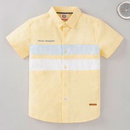 Ed-a-Mamma Boys Spread Collar Horizontal Striped Cotton Casual Shirt-image-49