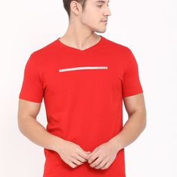 t-base Men Orange Printed Regular Fit T-shirt-image-12