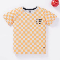 Ed-a-Mamma Boys Checked Cotton T-shirt-picture-56