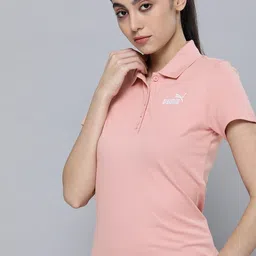 Puma Women Solid Polo Collar Outdoor T-shirt-image-75