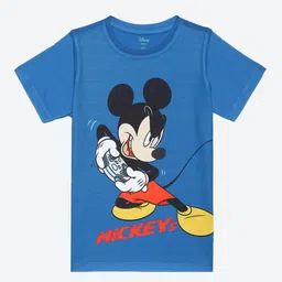 YK Disney Boys Mickey Mouse Printed Round Neck T-shirt-picture-2