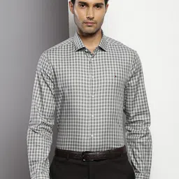 Tommy Hilfiger Slim Fit Checked Twill Formal Shirt-image-79