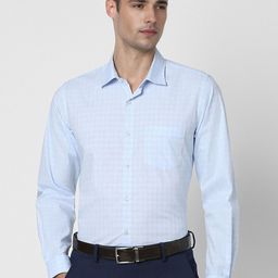 Peter England Spread Collar Long sleeves Slim Fit Checked Formal Shirt-picture-41