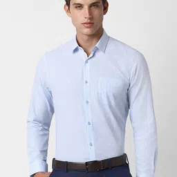 Peter England Slim Fit Grid Tattersall Checked Formal Shirt-image-99