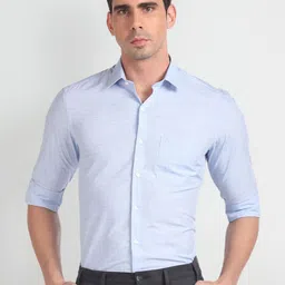 Arrow Slim Fit Micro Checked Pure Cotton Formal Shirt-image-87