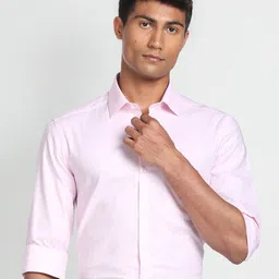 Arrow Slim Fit Ethnic Motifs Self Design Cotton Formal Shirt-picture-18