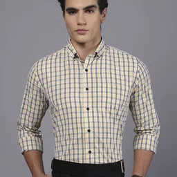 DON VINO Men India Slim Fit Checked Button-Down Collar Formal Shirt-image-89