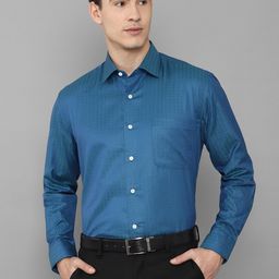Luxure by Louis Philippe Men Blue Formal Shirt-picture-48