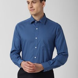Peter England Men Blue Formal Shirt-29
