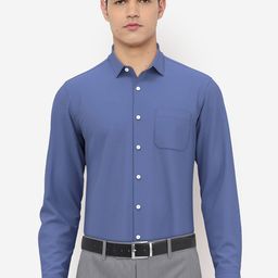 Peter England Men Blue Formal Shirt-image-111