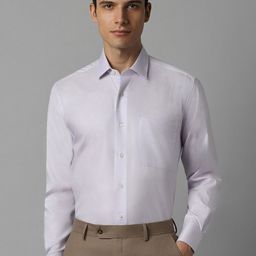 Luxure by Louis Philippe Classic Fit Solid Cotton Formal Shirt-picture-41