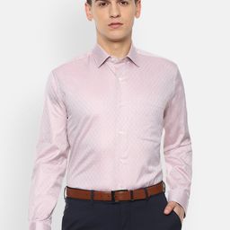 Luxure by Louis Philippe Men Pink Pure Cotton Formal Shirt-picture-30